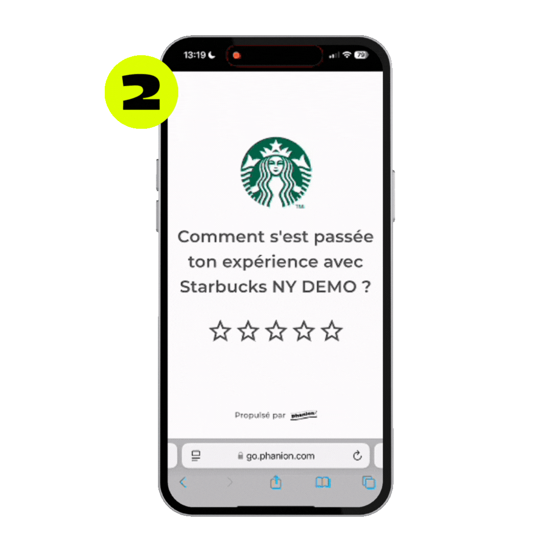 Le client donne sa note