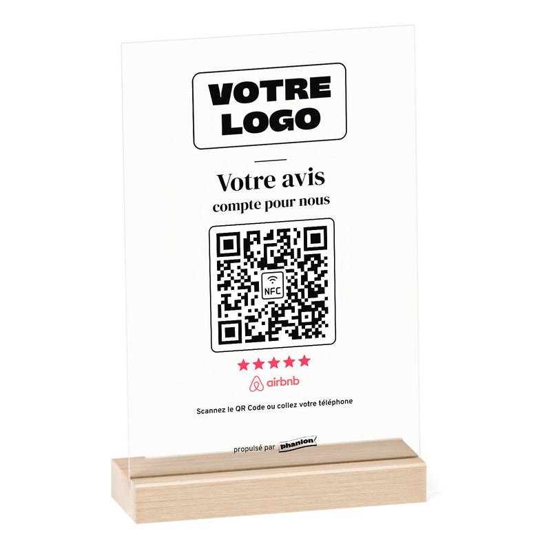 Plaque Avis Airbnb Élégante Acrylique