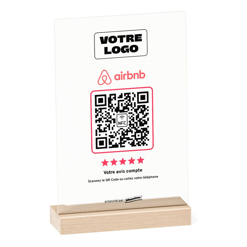 Plaque Avis Airbnb Minimaliste Acrylique