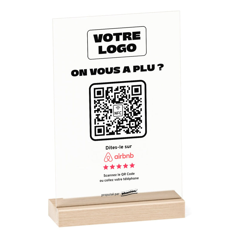 Plaque Avis Airbnb « On vous a plu ? » Acrylique