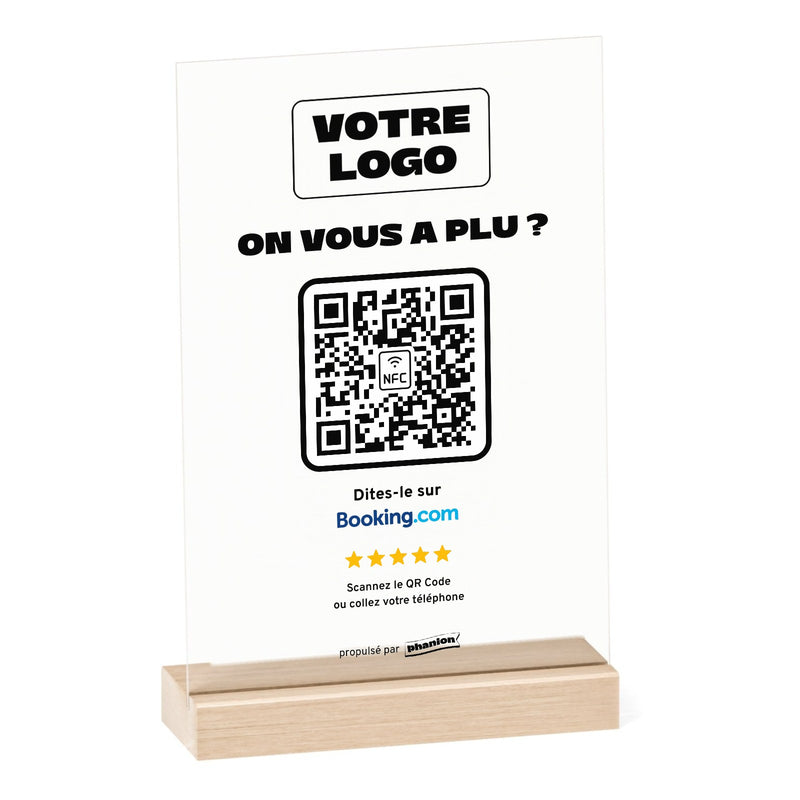 Plaque Booking On vous a plu ? personnalisée en acrylique