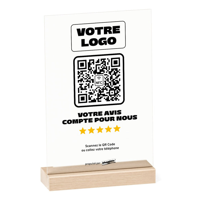 Plaque avis Google « Votre avis compte »