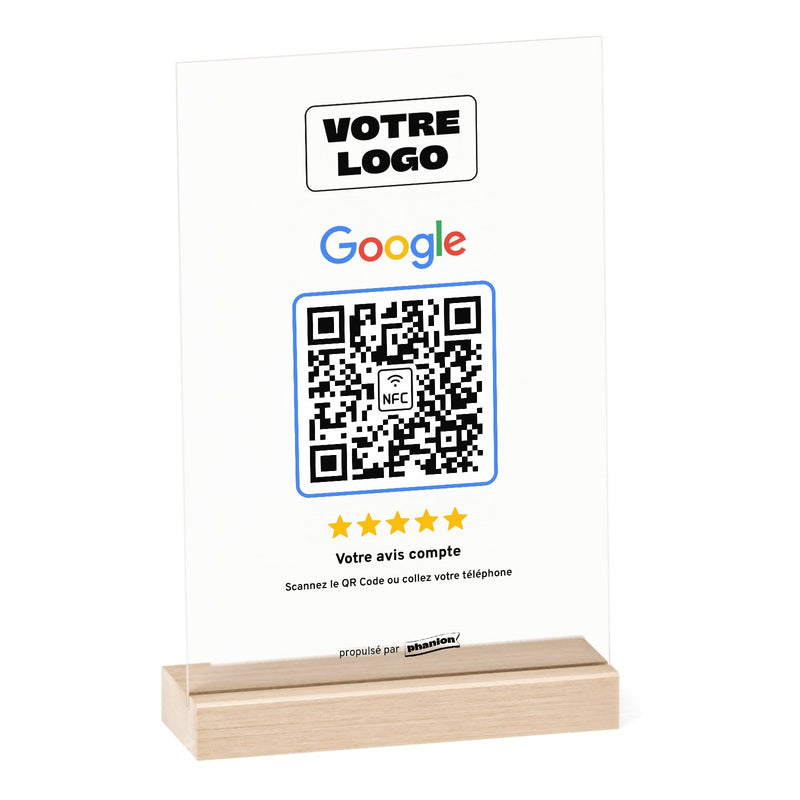 Plaque Avis Google Minimaliste Acrylique