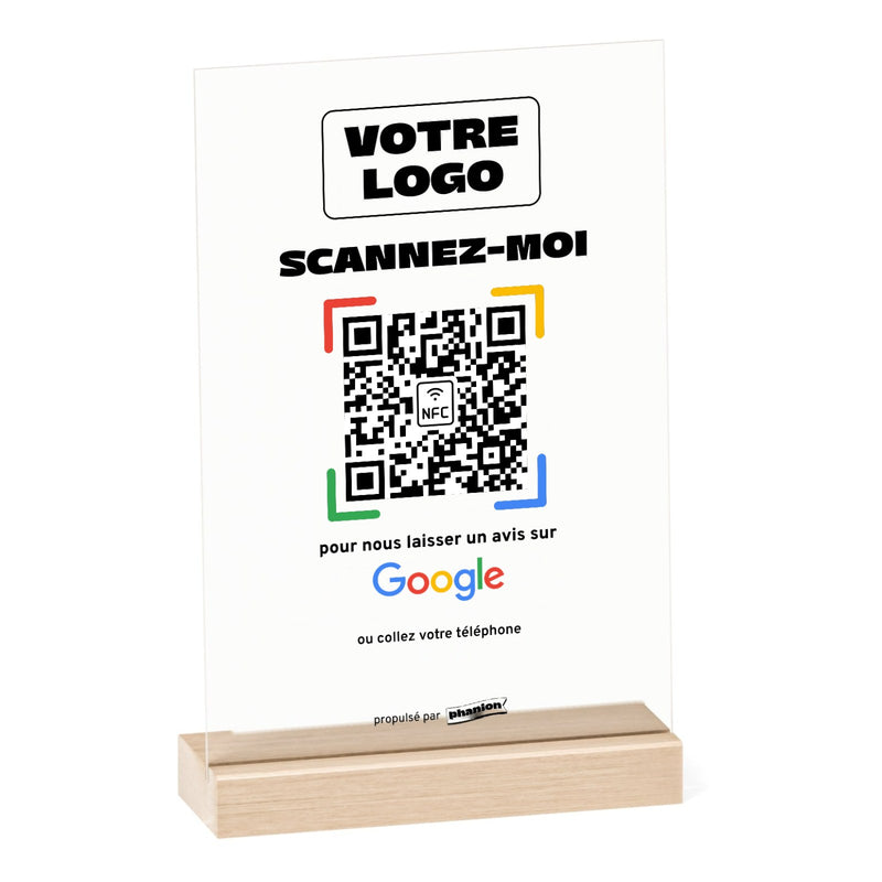 Plaque Google Scannez-moi personnalisée en acrylique