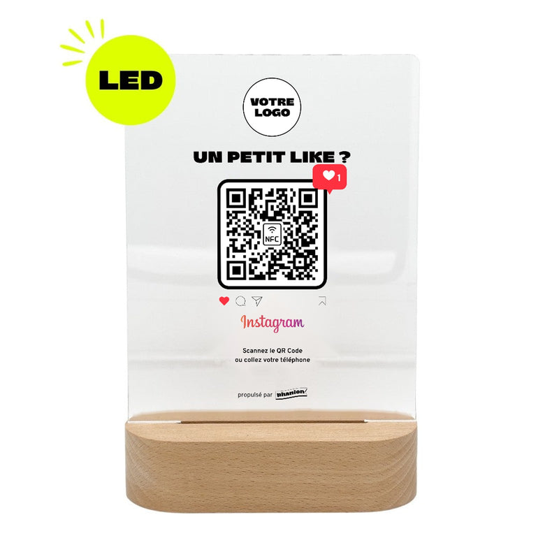 Plaque Instagram « Un petit like ? » LED