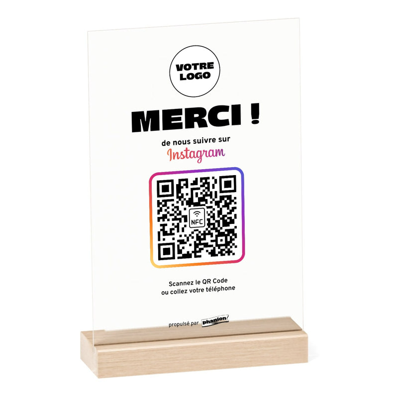 Plaque Instagram « Merci ! » Acrylique