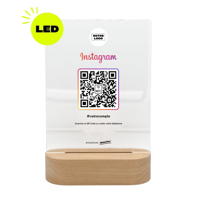 Plaque Instagram Minimaliste LED