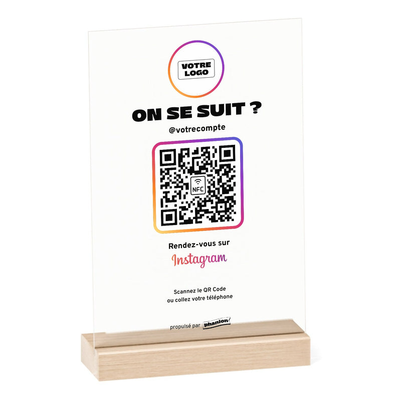 Plaque Instagram « On se suit ? » Acrylique