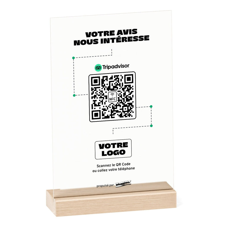Plaque Avis Tripadvisor « Votre avis nous intéresse » Acrylique