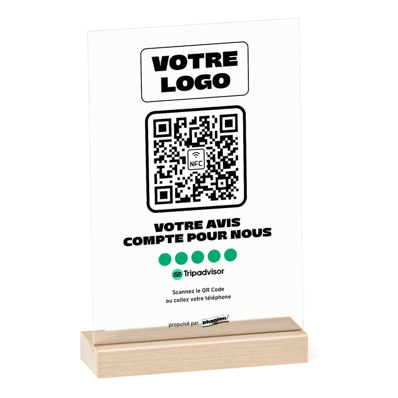 Plaque Avis Tripadvisor « Votre avis compte pour nous » Acrylique