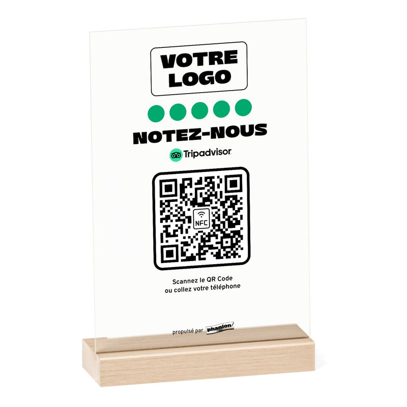 Plaque Avis Tripadvisor « Notez-nous » Acrylique