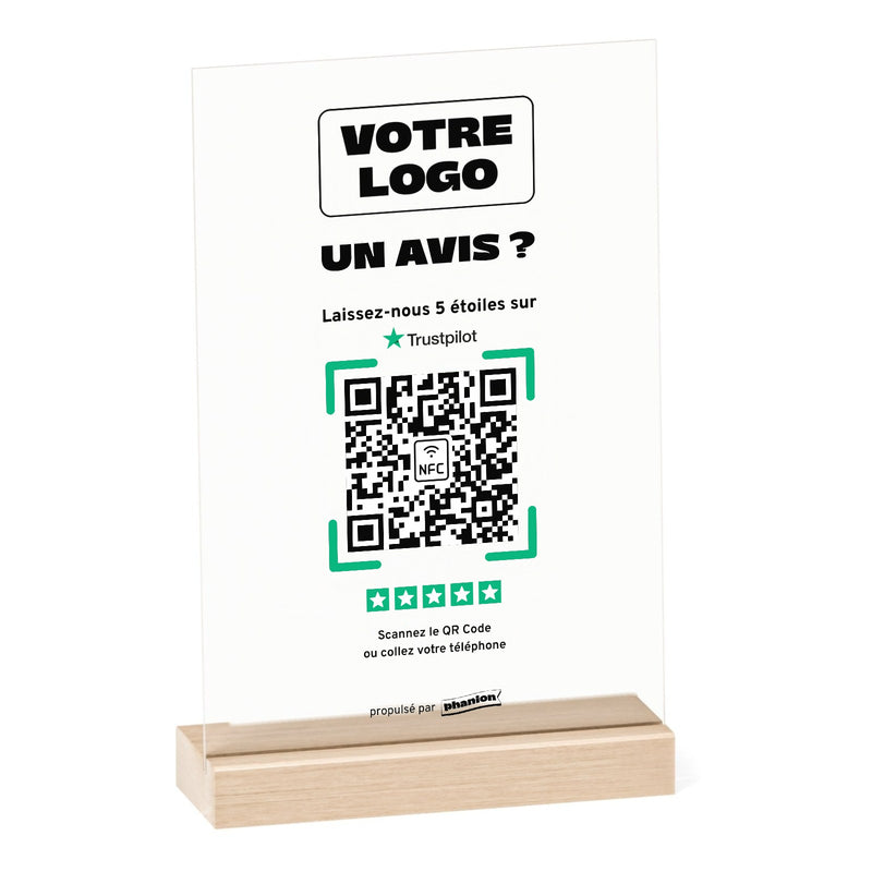 Plaque Avis Trustpilot « Un avis ? » Acrylique