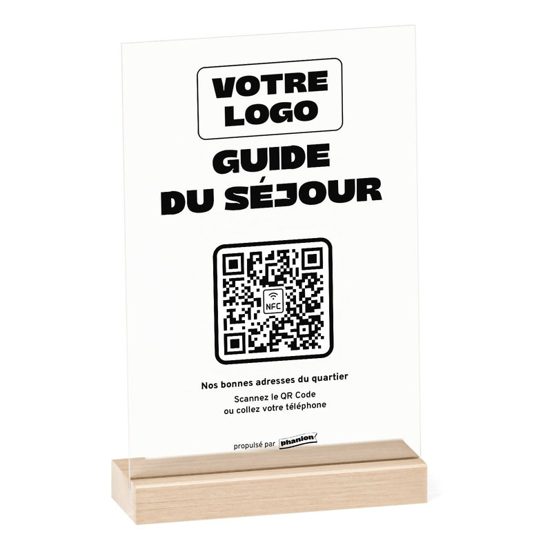 Plaque Accueil « Guide du séjour » Acrylique