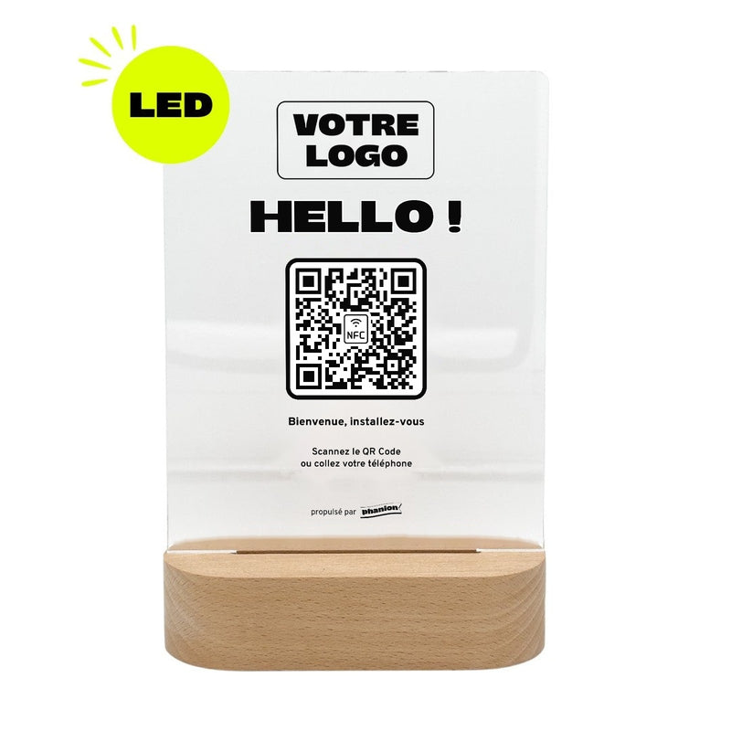 Plaque Accueil « Hello » LED