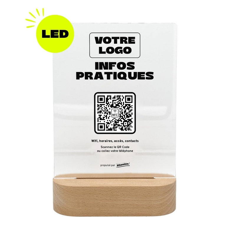 Plaque Accueil « Infos pratiques » LED