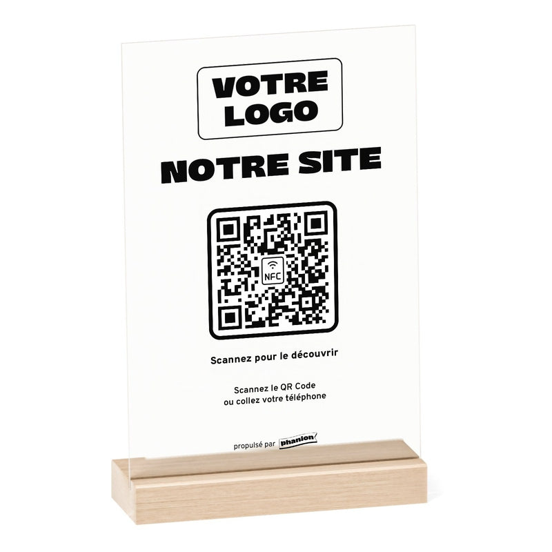 Plaque sur mesure Notre site personnalisée en acrylique