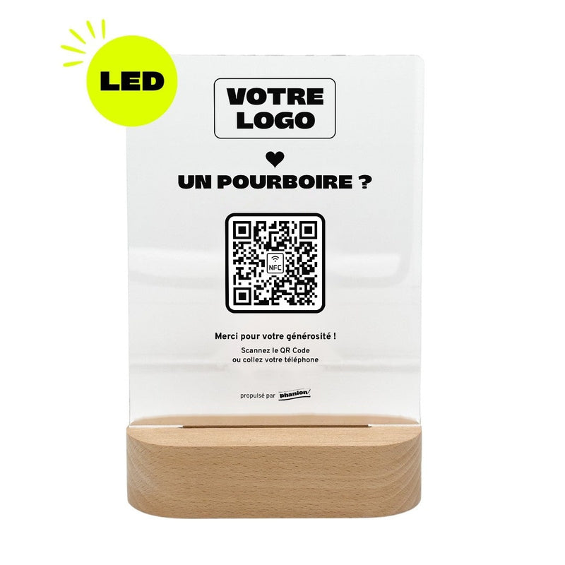 Plaque Pourboire « Un pourboire ? » LED
