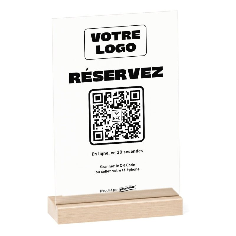 Plaque rendez-vous Réservez personnalisée en acrylique