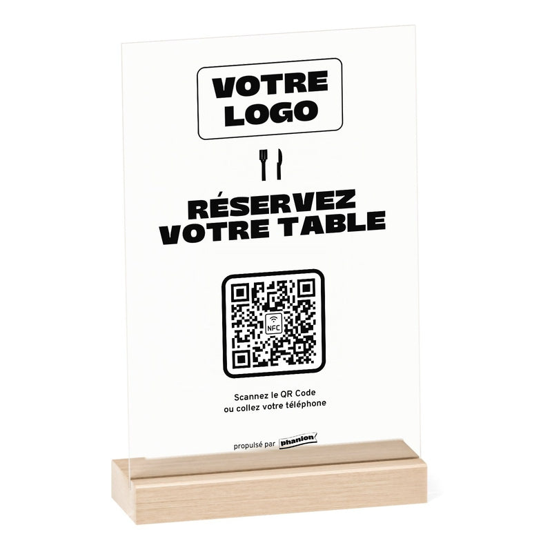 Plaque rendez-vous Réservez votre table personnalisée en acrylique