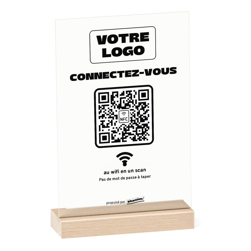 Plaque Wifi « Connectez-vous au wifi » Acrylique