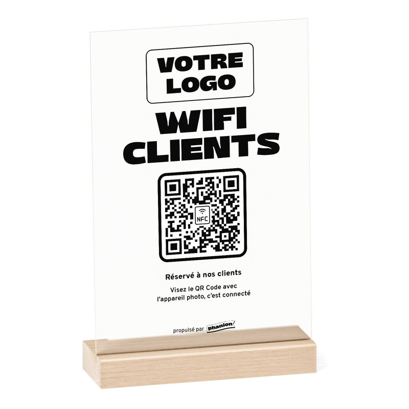 Plaque Wifi « Wifi clients » Acrylique