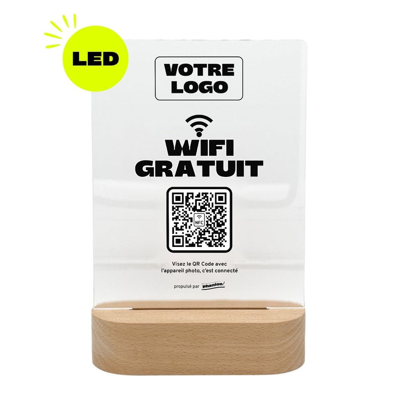 Plaque Wifi « Wifi gratuit » LED