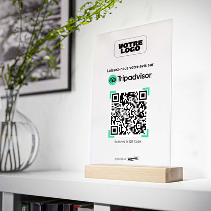 Plaque QR code Avis Tripadvisor - Rectangulaire