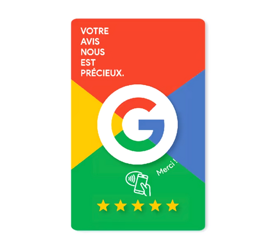 Carte Avis NFC Google