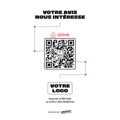 Plaque Airbnb Votre avis nous intéresse personnalisée LED socle bois