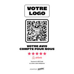 Plaque Airbnb Votre avis compte pour nous personnalisée en acrylique