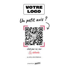 Plaque Airbnb Manuscrite personnalisée LED socle bois