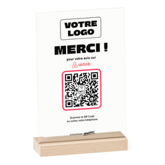Plaque Airbnb Merci ! personnalisée en acrylique