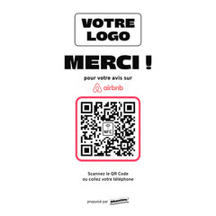 Plaque Airbnb Merci ! personnalisée en acrylique