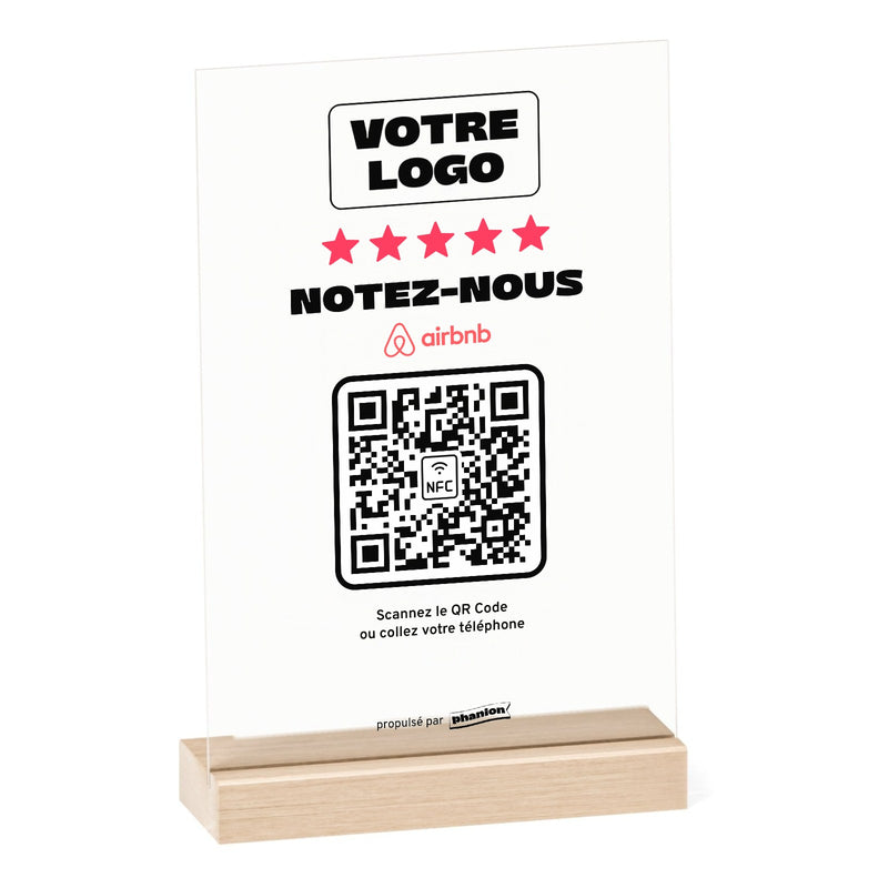 Plaque Avis Airbnb « Notez-nous » Acrylique