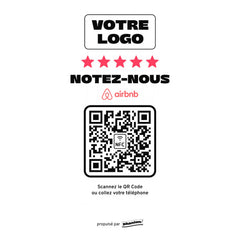 Plaque Airbnb Notez-nous personnalisée en acrylique