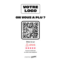 Plaque Airbnb On vous a plu ? personnalisée LED socle bois