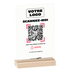 Plaque Airbnb Scannez-moi personnalisée en acrylique