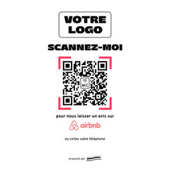 Plaque Airbnb Scannez-moi personnalisée en acrylique