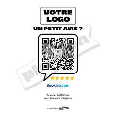 Plaque Booking Un petit avis ? personnalisée en acrylique