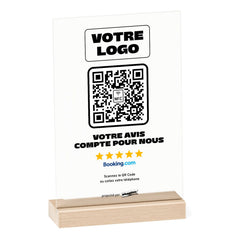 Plaque Booking Votre avis compte pour nous personnalisée en acrylique