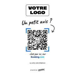 Plaque Booking Manuscrite personnalisée LED socle bois