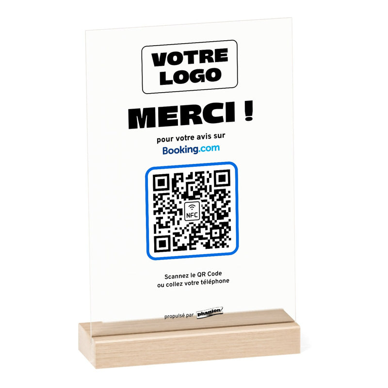 Plaque Avis Booking « Merci ! » Acrylique