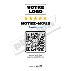 Plaque Booking Notez-nous personnalisée en acrylique