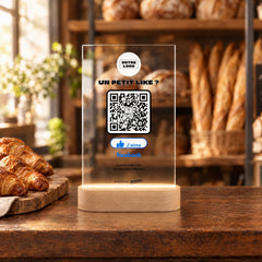 Plaque avis LED personnalisée dans une boulangerie