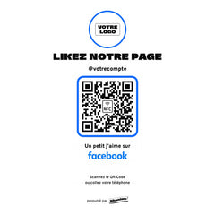 Plaque Facebook Likez notre page personnalisée en acrylique