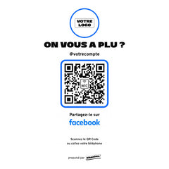 Plaque Facebook On vous a plu ? personnalisée en acrylique