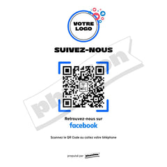 Plaque Facebook Réactions personnalisée LED socle bois