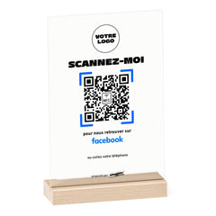 Plaque Facebook Scannez-moi