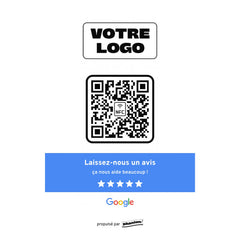 Plaque Google Bandeau personnalisée LED socle bois