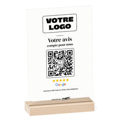 Plaque Google Élégante personnalisée en acrylique